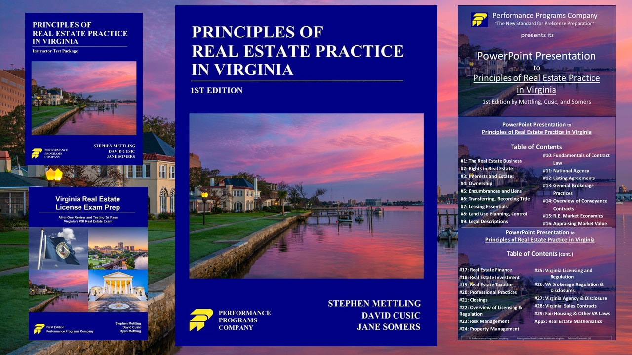 Principles of Real Estate Practice in Virginia Performance Programs